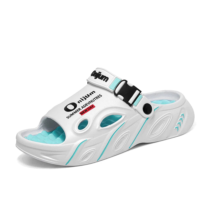 2025 New Men Slippers Summer Slides Dual-purpose Sandals EVA Soft-sole Unisex Men Women Indoor Outdoor Walking Beach Shoes