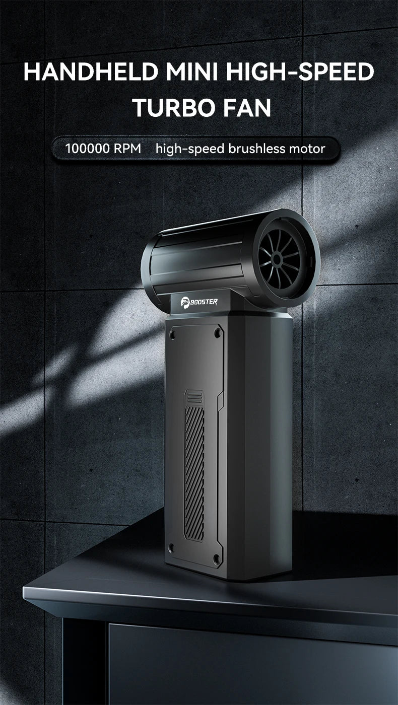 BOOSTER W01 Mini Turbo Jet Fan Turbo Fan Powerful Air Blower 100,000 RPM Powerful Blower with High Speed Duct Fan Turbo Blower