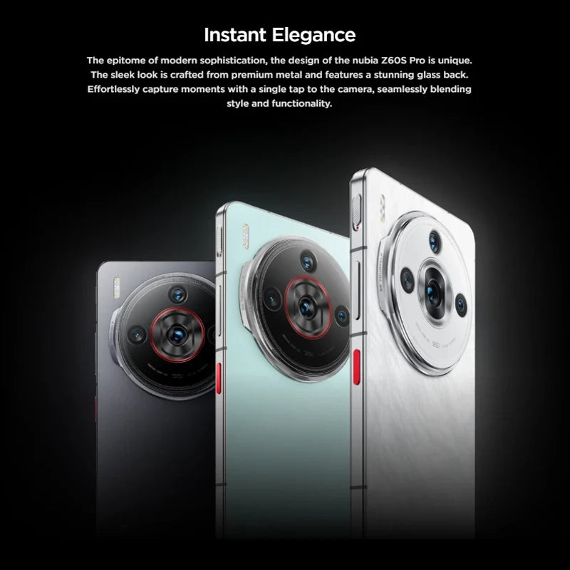 Nubia Z60S Pro 6.78" Smartphone Snapdragon 8 Gen 2 5100mAh Battery 80W charge satellite communication AI Phone Global Version