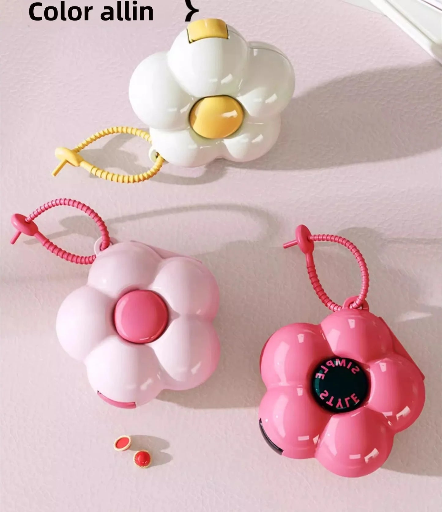 Portable, sealed, multi-functional, portable medicine box, dopamine wind medicine tablets, mini flower storage box