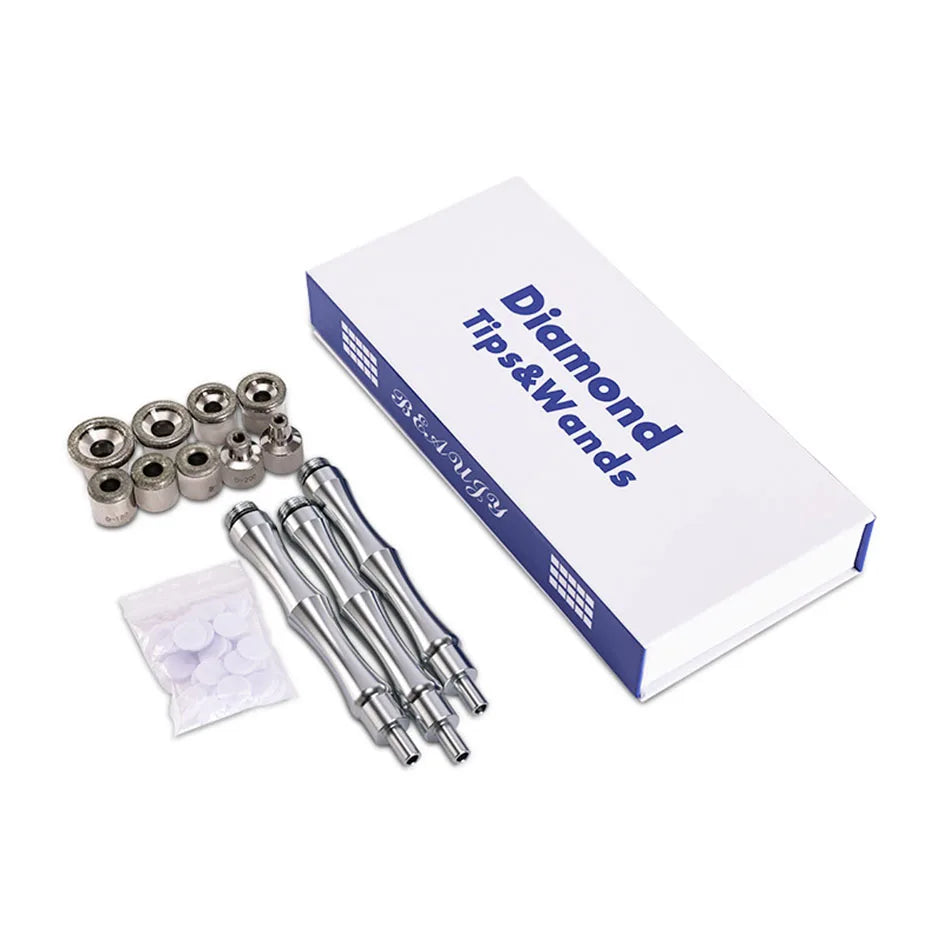 Parts Diamond Microdermabrasion Dermabrasion Replacement Accessories  For Facial Peeling Face Skin Care 3 Wands 9 Tips