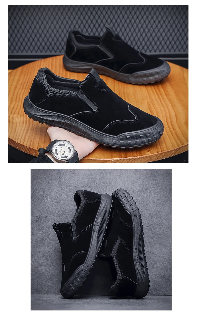 2025Men's Workwear Casual Sneakers Indoor Breathable Loafers Outdoor Seasonal Lightweight Beach Shoes Soft Sole Non-slip Fashion