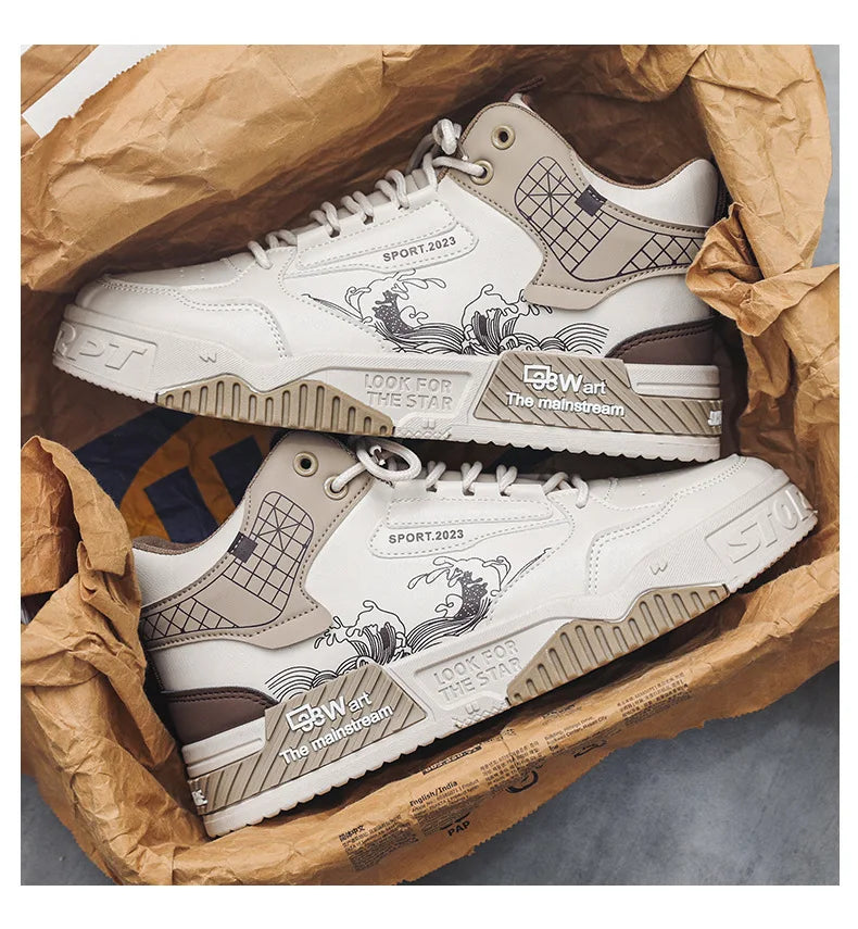 Men's Sneakers Fashion High Top Casual Shoe Lace Up platform Shoes for Men Tenis Shoes zapatos baratos liquidación envios gratis