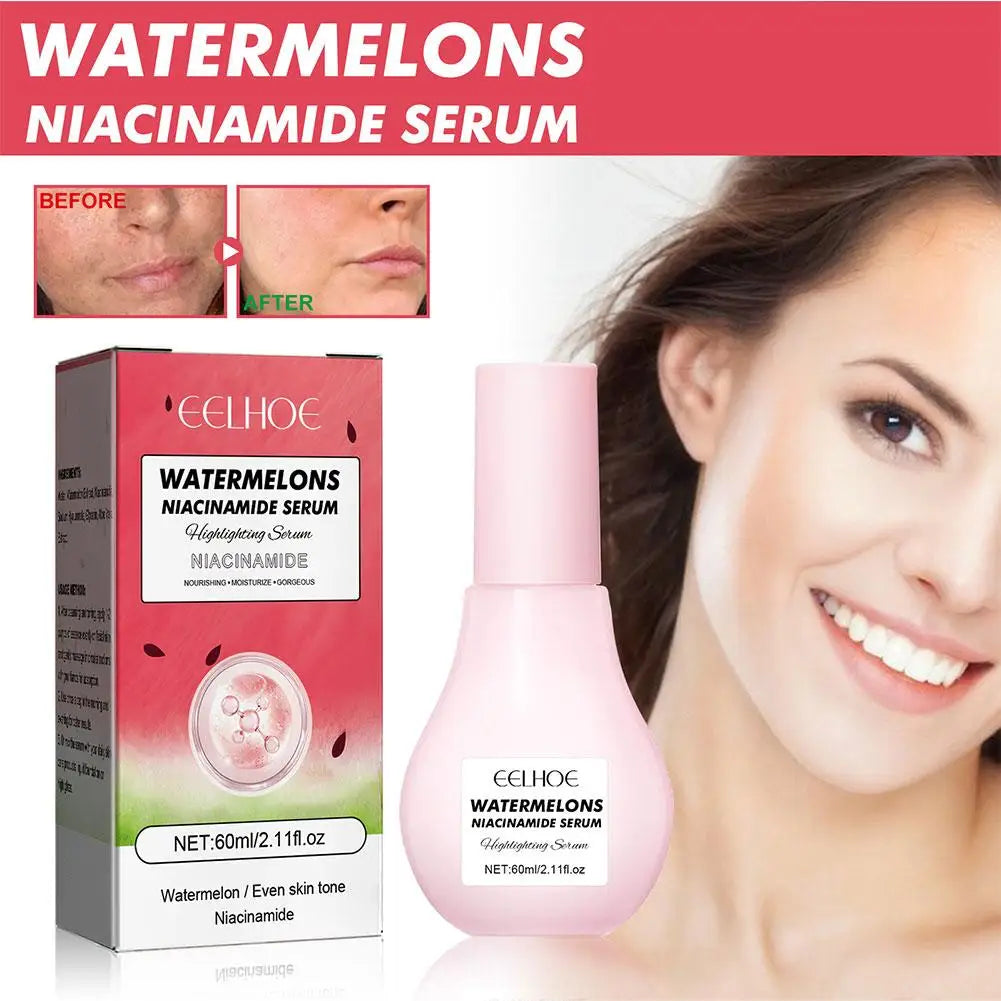 Watermelon Glow Niacinamide Moisturize Serum,Moisturizing Facial Serum W/ Hyaluronic Acid Vitamin E,Hydrating Brighten Skincare