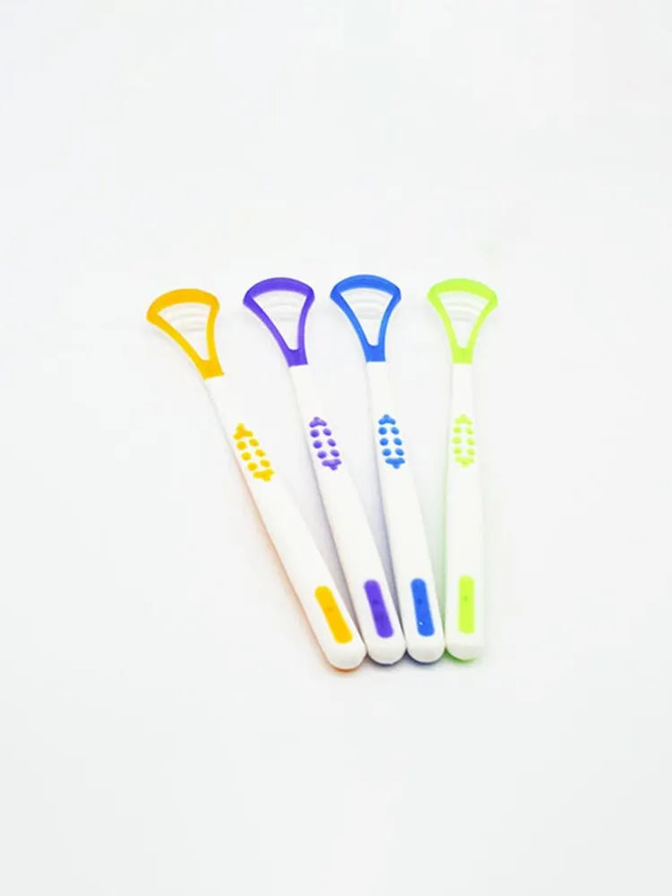 Tongue Scraper Tongue Cleaning Brush Care Plastic Tongue Scraper Travel Portable Freshen Breath Tongue Brush Cleaner for Oral Ca