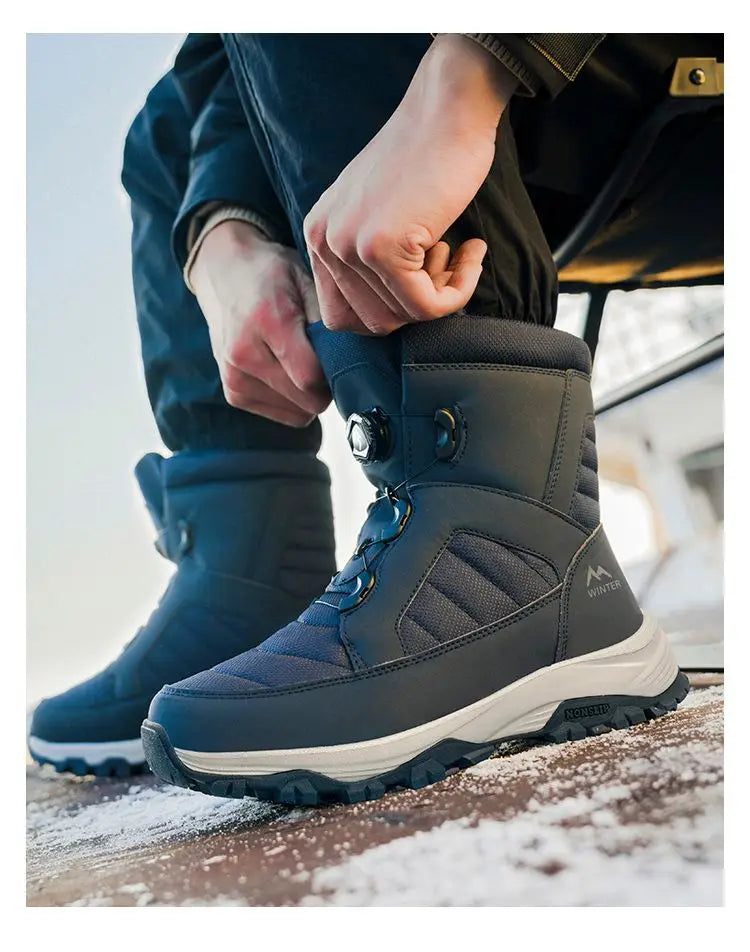 2025 Winter New Thick-soled Non-slip Comfortable Lightweight Velvet Outdoor Cotton Boots Men