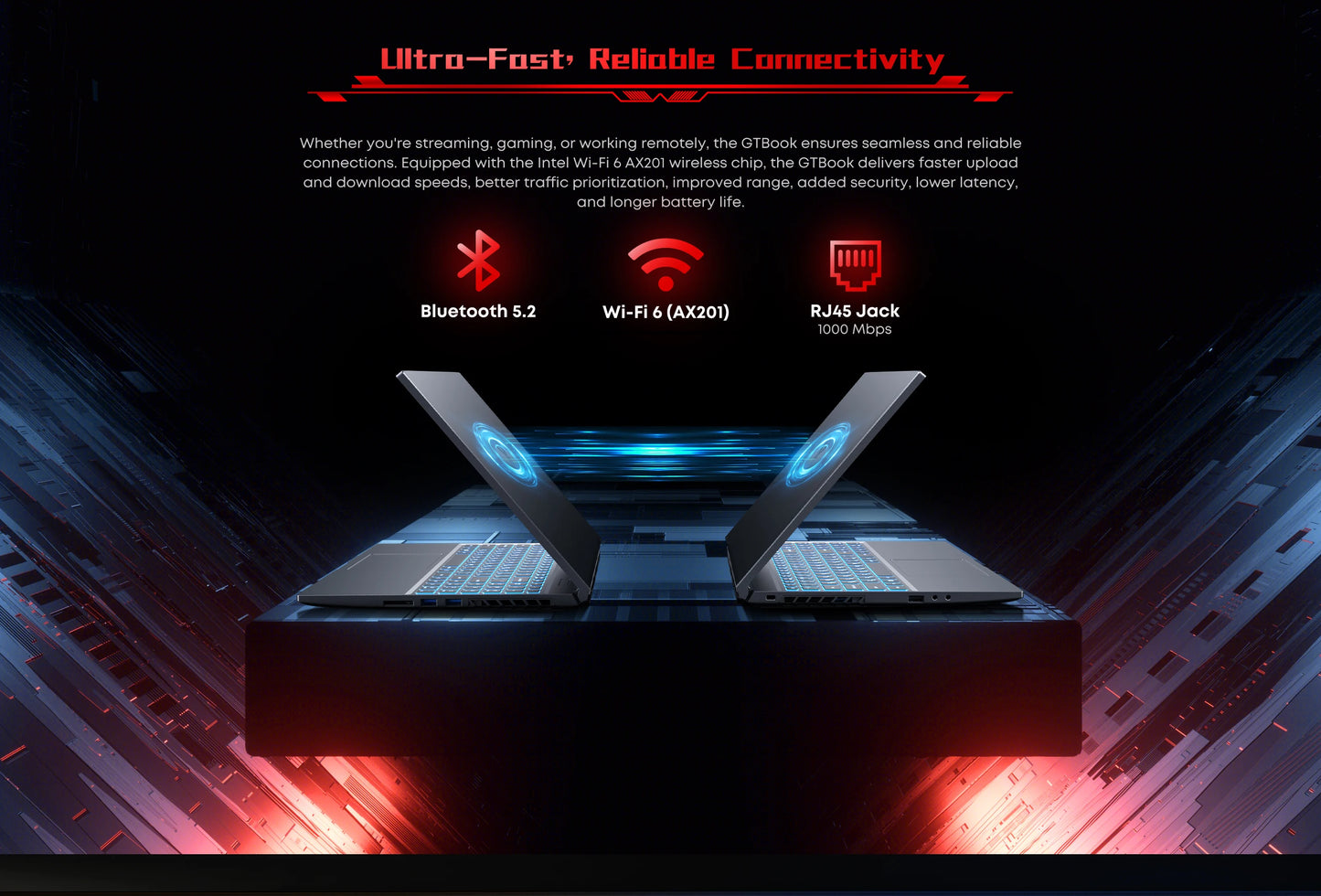 CHUWI GTBook Laptop Intel i5-12450H RTX 3050 15.6 Inch 144Hz 16GB DDR4 512GB SSD Windows 11 Pro WIFI 6 M.2 Up To 1T RJ45*1