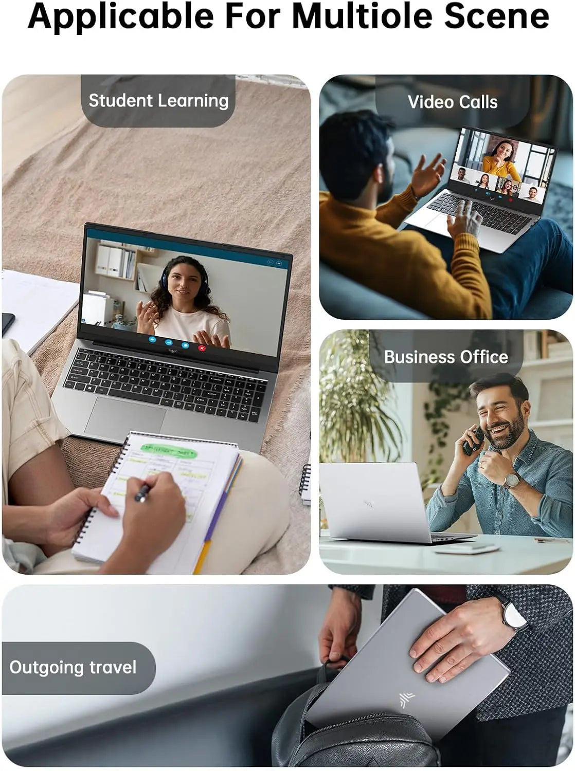 KAIGERR AX17 17.3 inch Laptop Intel N97 16GB RAM 512GB SSD Windows 11 Pro Notebook Wifi 6 BT5.2 6000Mah Battery