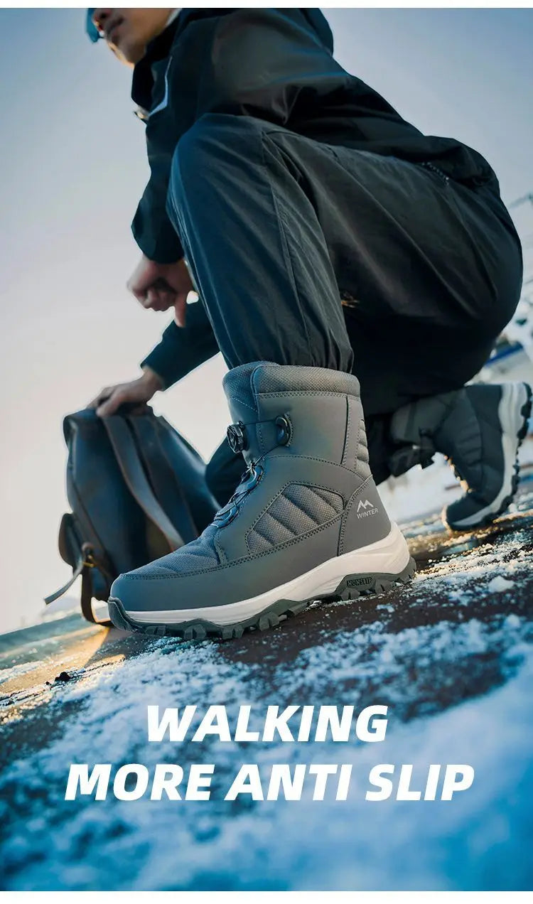 2025 Winter New Thick-soled Non-slip Comfortable Lightweight Velvet Outdoor Cotton Boots Men