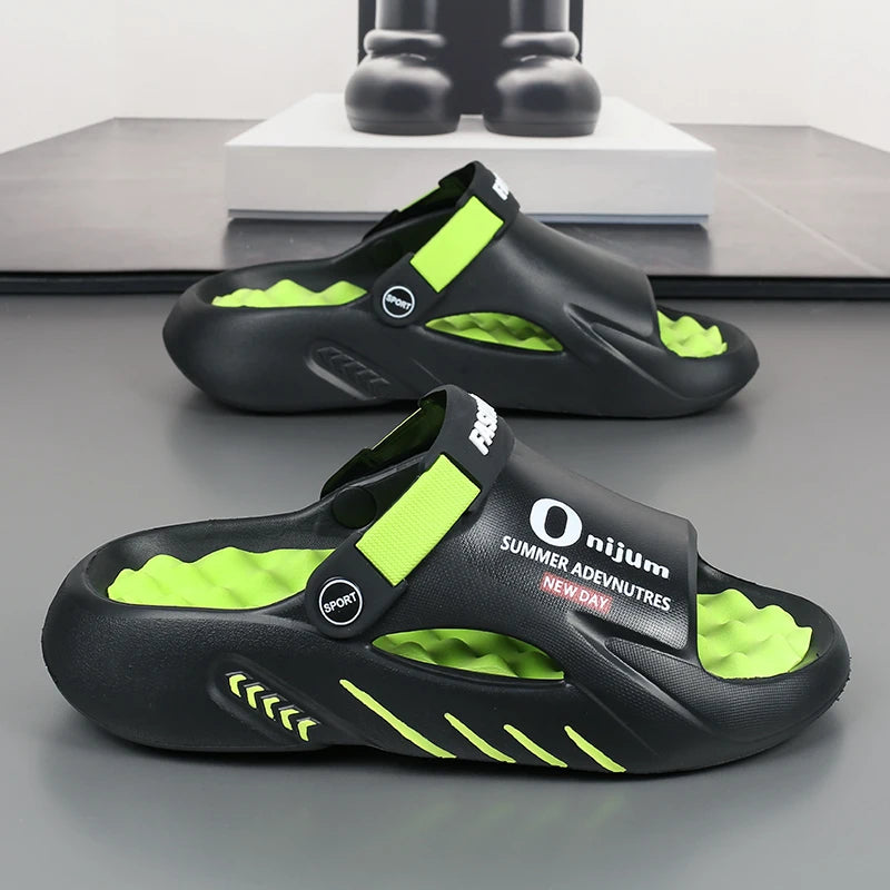 Men Slippers 2025 New Summer EVA Soft-soled Platform Slides Sandals Indoor Outdoor Walking Beach Shoes Flip Flops Mens Shoes