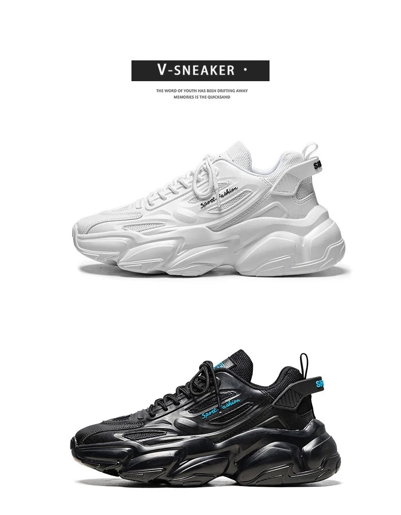 Men's low top Korean fashion sports shoes four season outdoor soft sole comfort casual running shoes student breathable sneakers