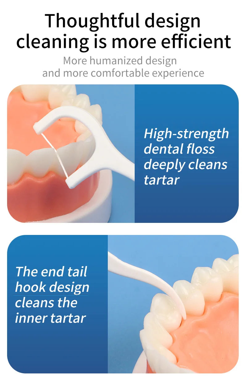 150/300pcs Dental Floss Picks Toothpicks With Thread fil dentairehilo dental flosser Tooth Threads Teeth Cleaning Oral health