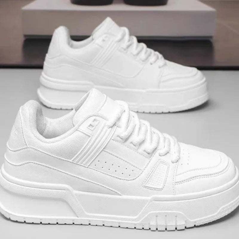 2025 Men's Thick Sole Increase New Breathable Student Casual Sports Shoes Non-slip Walking Walking Shoes Men's Vulcanized Shoes