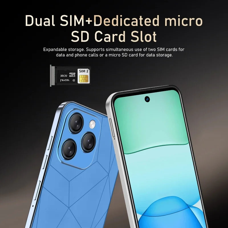 Global Vision I16 Pro 智慧型手機 5G Android 5300mAH 12GB RAM 512G ROM 6.56 吋 1080x2640HD 24+48MP MTK10 4G 網路手機