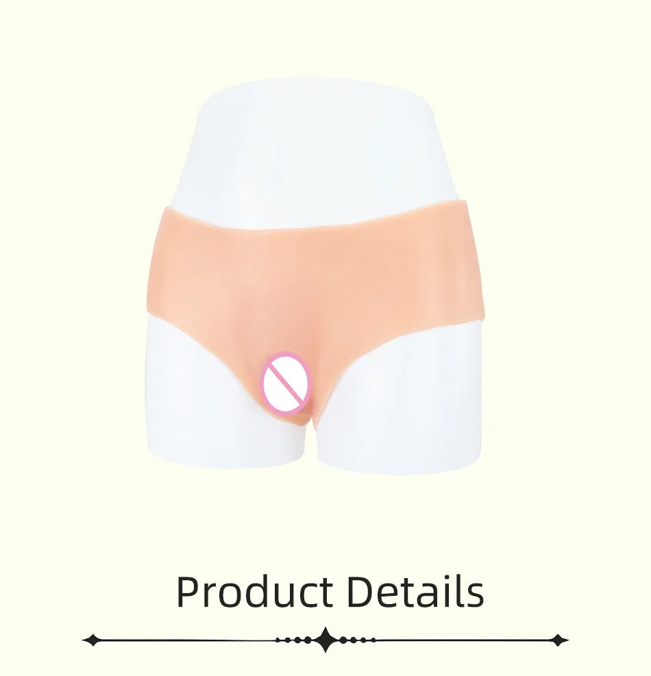 Simulated Silicone Fake Vagina Underwear Briefs Panties Hiding Penis For Crossdresser Transgender Shemale Dragqueen Cosplay Gays
