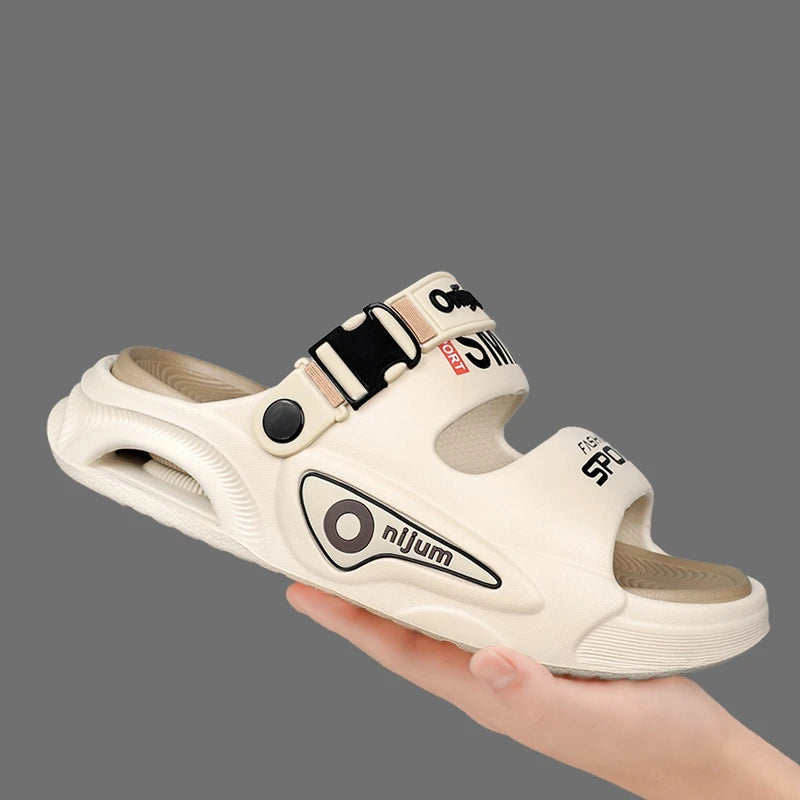 Summer Men's Outdoor Sandals Slippers Beach Comfortable Slides Soft Clogs Men Casual Shoes Garden Shoes Men Women Beach Sandals