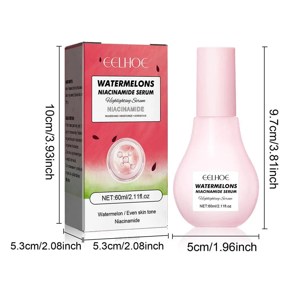 Watermelon Glow Niacinamide Moisturize Serum,Moisturizing Facial Serum W/ Hyaluronic Acid Vitamin E,Hydrating Brighten Skincare