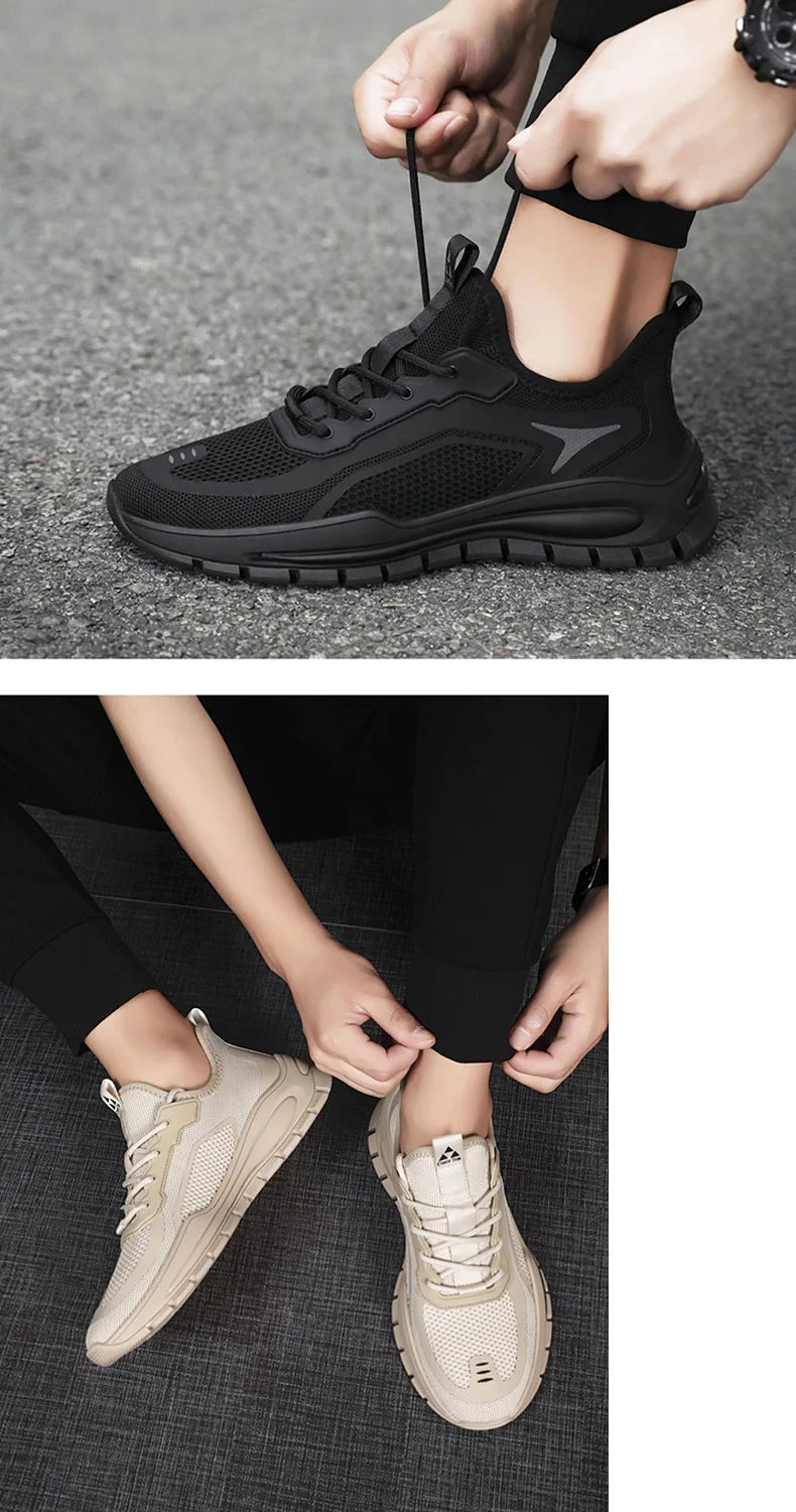 Men's Sports and Casual Shoes 2023 Summer New Lace up Running Shoes Fashion Korean Breathable Men's Shoes