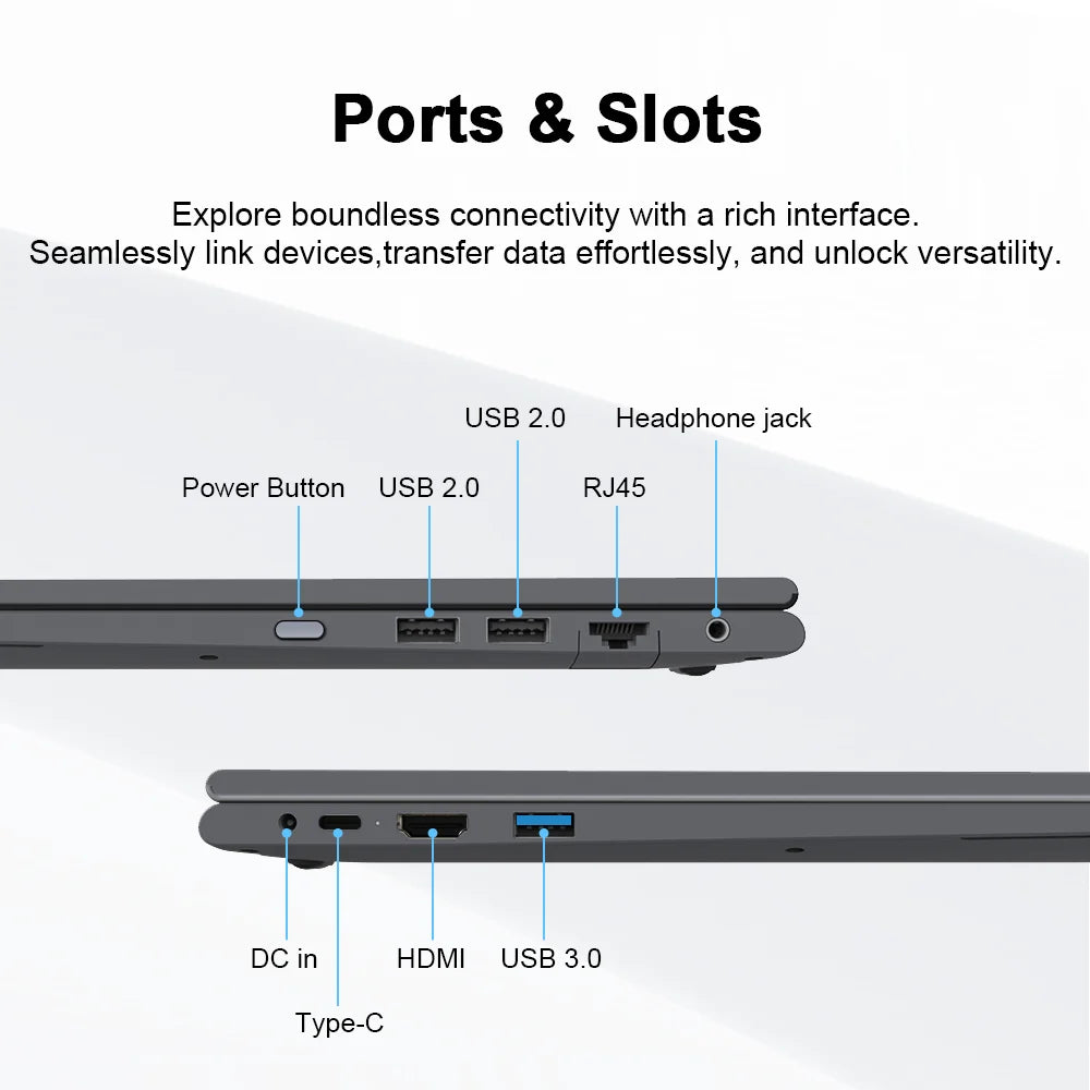 Ninkear YBOOK15 Laptop AMD Ryzen 3 3200U 15.6 Inch 360° Flip FHD IPS 1920*1080 Touchscreen 16G+512GB Backlit Keyboard Windows 11