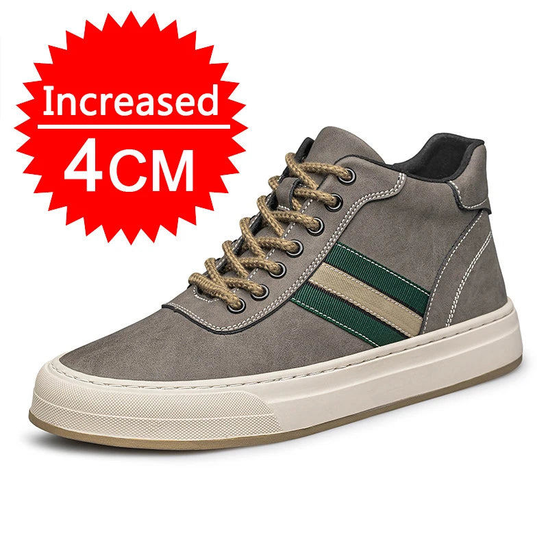 Men's Elevator Shoes Increase 6cm Sneakers Men Sports Shoes Leisure Inner Height Increasing Shoes Hidden Heels Shoes Size 38-44