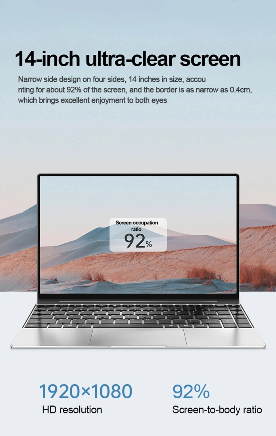 14.1" Ultra thin Laptop Computer Windows 11 Intel Core i9 8950HK 16GB DDR4 1TB 2TB SSD Laptops Study Notebook PC Gamer Compute