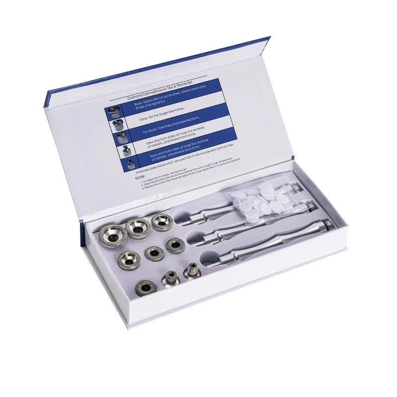 Parts Diamond Microdermabrasion Dermabrasion Replacement Accessories  For Facial Peeling Face Skin Care 3 Wands 9 Tips