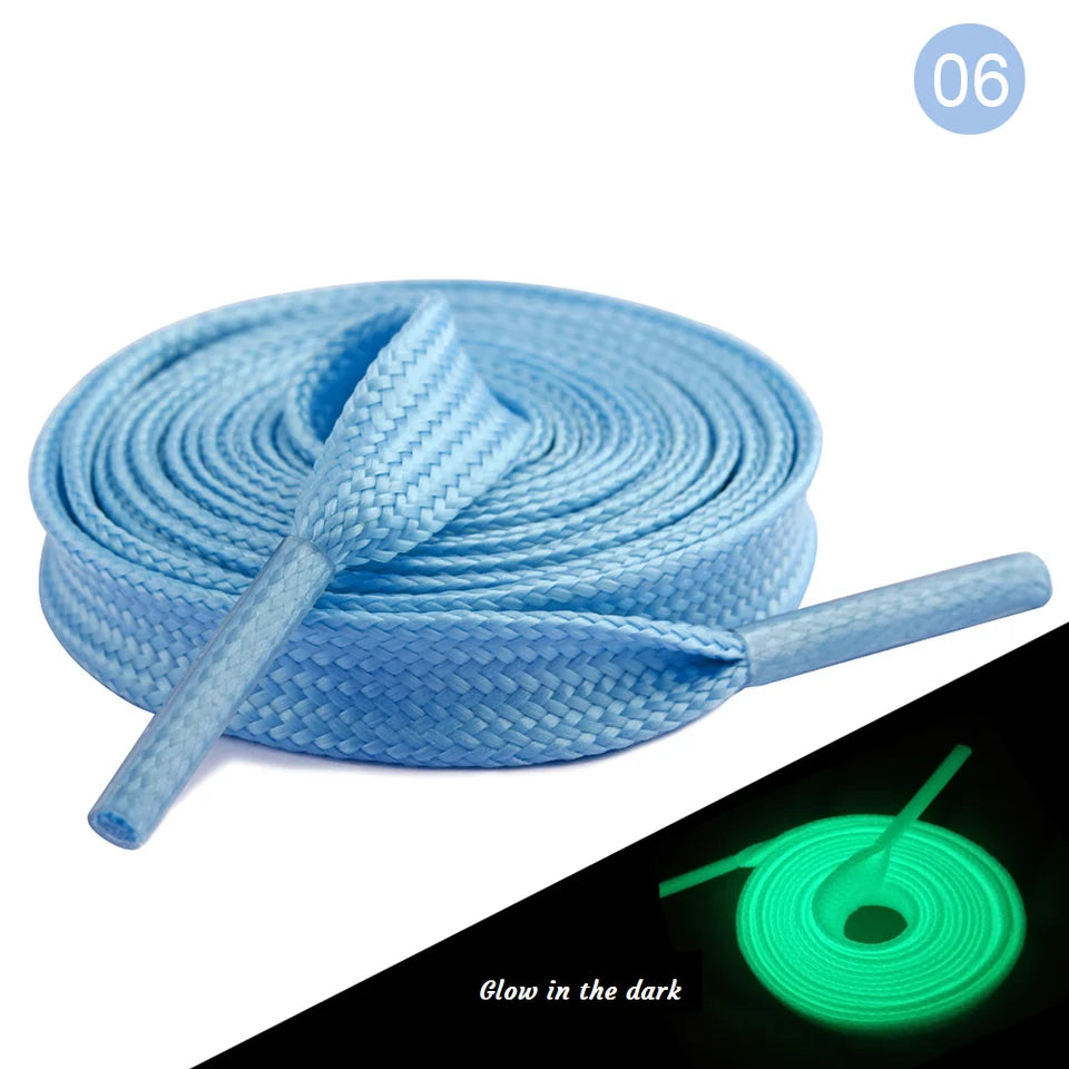 1pair Shoelaces Glow In The Dark Night Luminous Sports Shoes Accessories Elastic Laces Shoestrings Shoelaces for Kid Sneakers