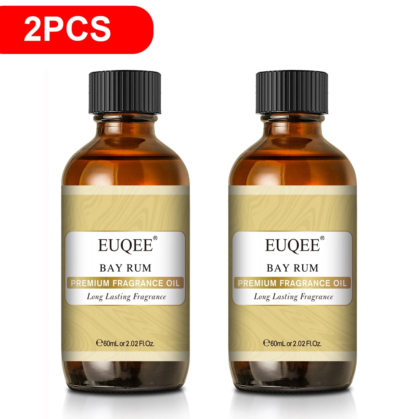 EUQEE 2PCS Men's Fragrance Oil Set For Diffuser 60ml Coconut Cream Pumpkin Pie Leather Coffee Bay Rum Aroma Fragrance Oil