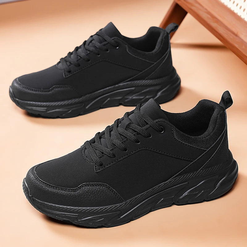 Autumn Men Sneakers Thick Soled Casual Shoes Men Cushioning Sports Shoes Outdoor Waterproof Walking Shoes Plus Size 39-48