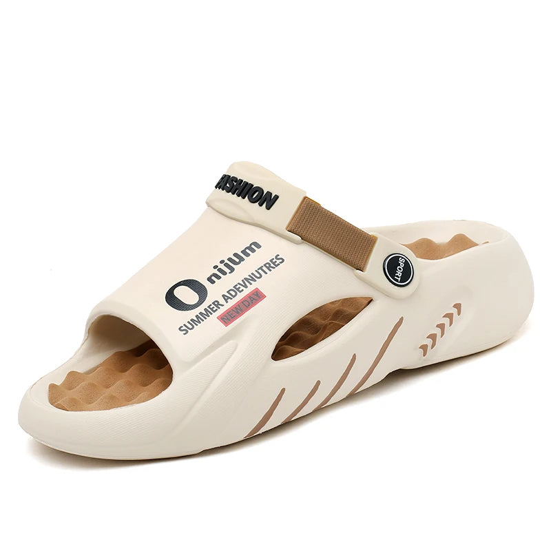 Men Slippers 2025 New Summer EVA Soft-soled Platform Slides Sandals Indoor Outdoor Walking Beach Shoes Flip Flops Mens Shoes