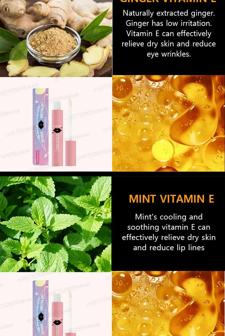 Lip plumping balm, quickly achieve extremely plump lips Instant Volumising Lip Plumper Oil Collagen Lip Gloss Moisturizer Repair