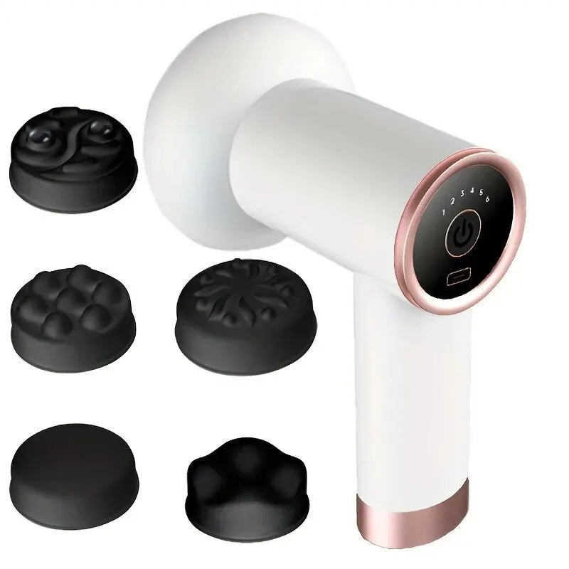 Massage Gun Wireless Charging Fat Pushing Machine Handheld Portable Massage Stick Neck, Waist, Shoulder Kneading Pink White