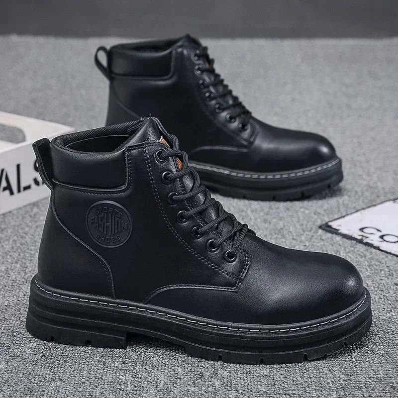 2025 Autumn New Men's Luxury Boots Comfortable Breathable Waterproof Men's Shoes Fashionable Men's Work Boots Motorcycle Boots