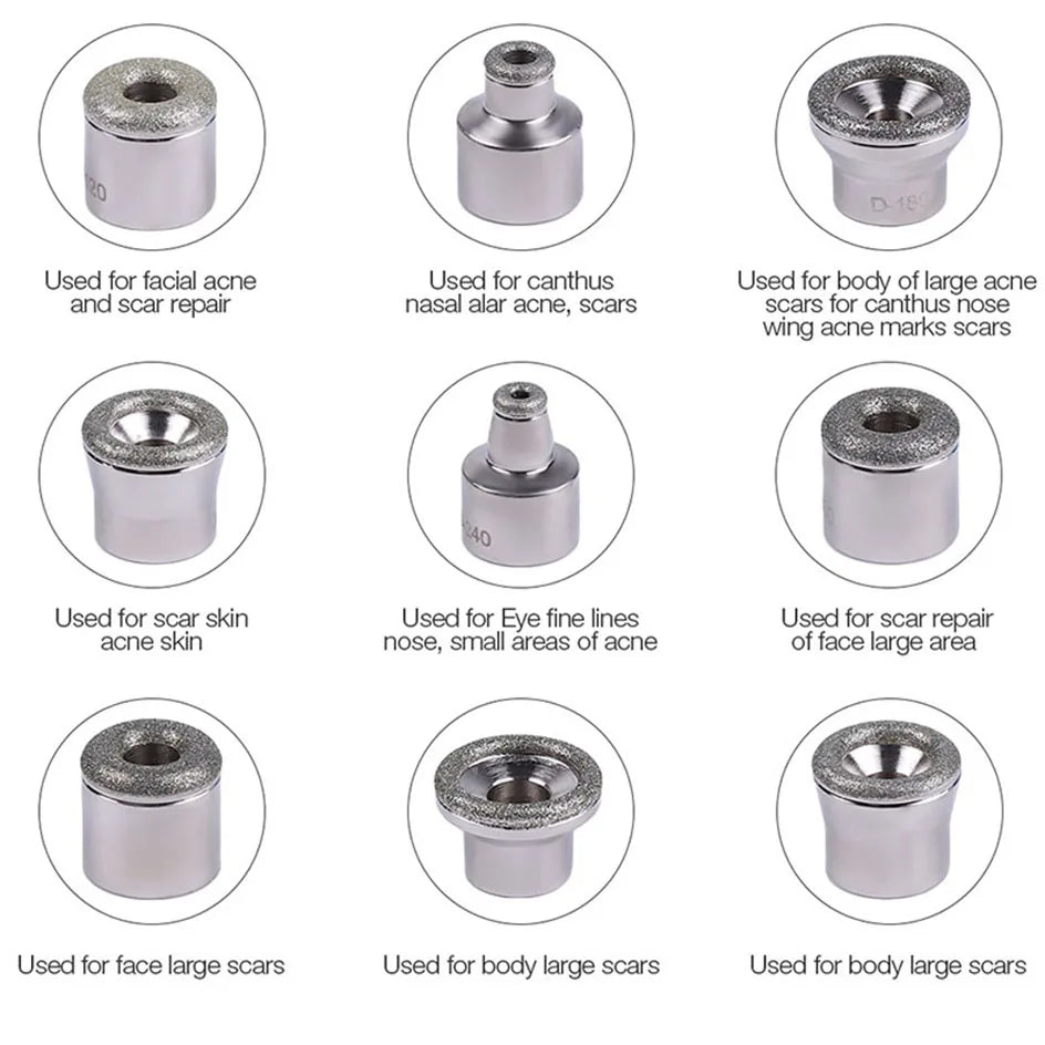 Parts Diamond Microdermabrasion Dermabrasion Replacement Accessories  For Facial Peeling Face Skin Care 3 Wands 9 Tips