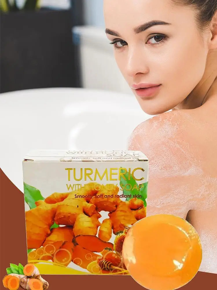 50g Face Wash Bar Soap turmeric soap bar Facial Hydrating Cleansing Face Soap Antioxidant Deep Cleansing Turmeric Soap