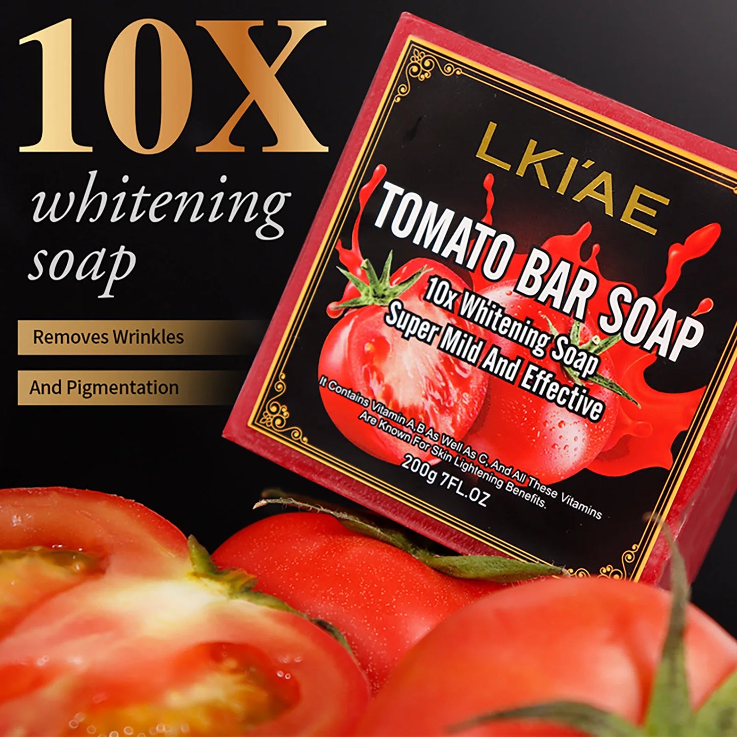 Natural Thailand Lycopene Powder Fruit Fragrance 10X Vitamin C Skin Care Beauty Whitening Face Soap For Black Spots