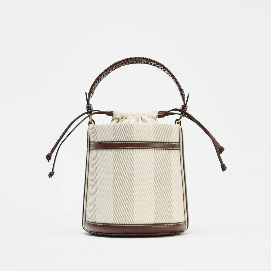 Fashion Bucket Bag Weave Handle Women Handbags Luxury Designer Pu leather Shoulder Crossbody Bags Small Tote Purses 2025