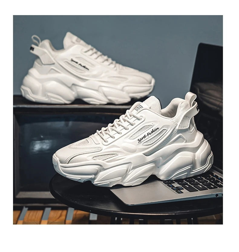 Men's low top Korean fashion sports shoes four season outdoor soft sole comfort casual running shoes student breathable sneakers