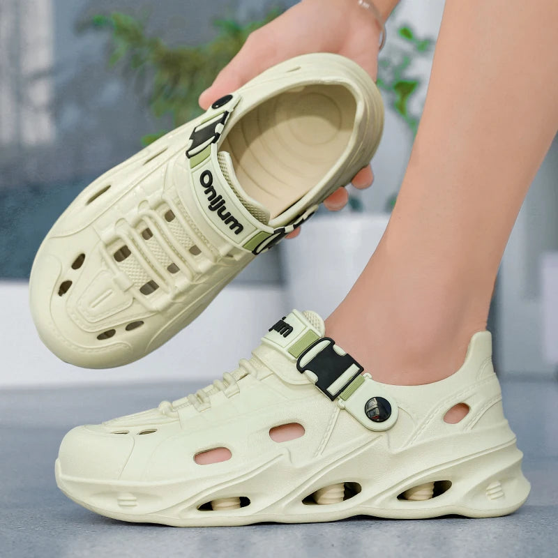 Men's Outdoor Sandals Sport Slippers Beach Slides Breathable Non-slip Clogs Men Casual Garden Shoes Hiking Men Outdoor Sandals