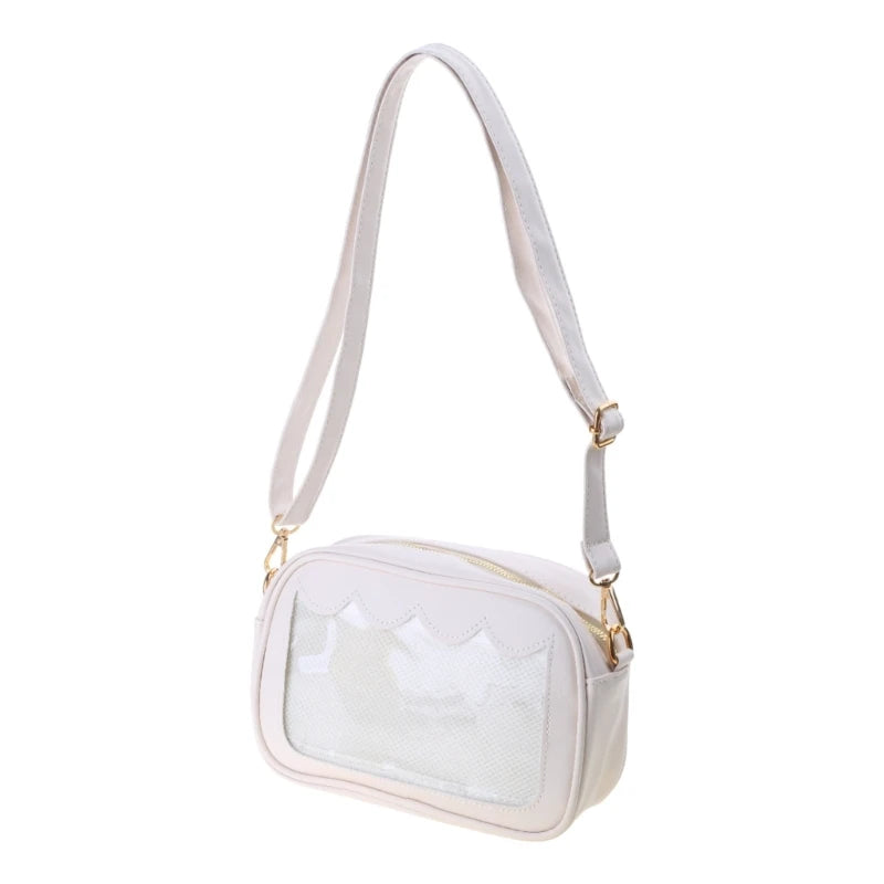 Functional Ita Bag Crossbody Bag Pin Display Bag Messengers Shoulder Bag Great for Travel School and Work