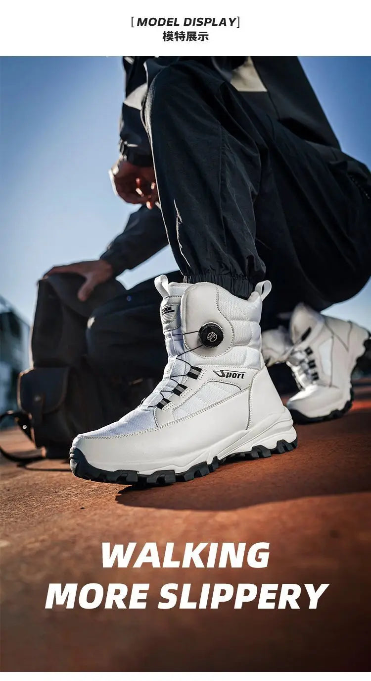 2025 Winter New Thick-soled Non-slip Comfortable Lightweight Velvet Outdoor Cotton Boots Men