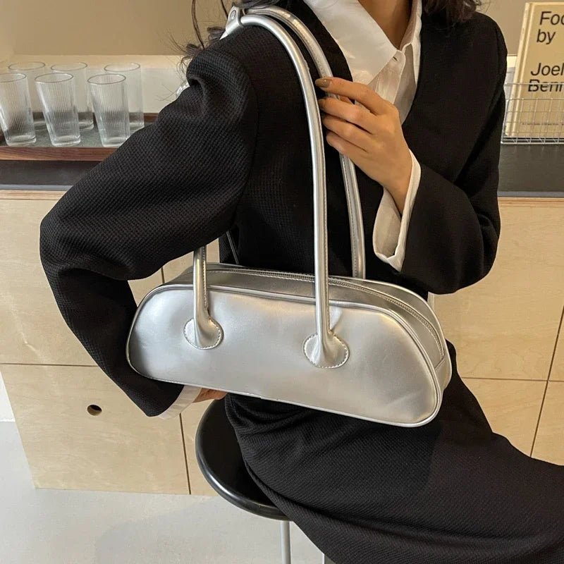 Advanced Sense Retro Pu Zipper Ladies Shoulder Bags Trend 2025 Light Luxury Hot Sale Bags for Women New Handbag Bolsas Femininas