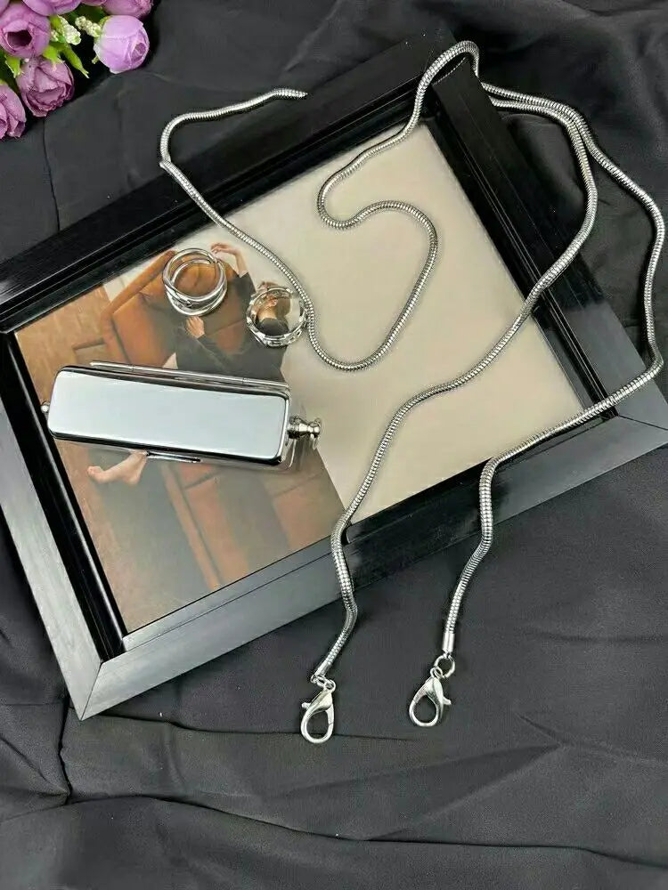 Lipstick Bag MINI Metallic Style Stainless Steel Chains Fashion Hasp Purse Euro-America Style