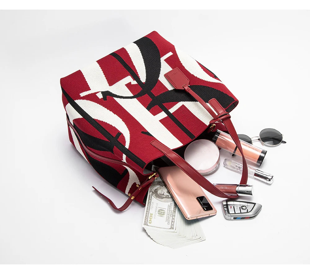 Multi-coloured Colour Retro Style Women's Large Capacity Handbags Multi-coloured Available Classic Multi-purpose Women's Handbag