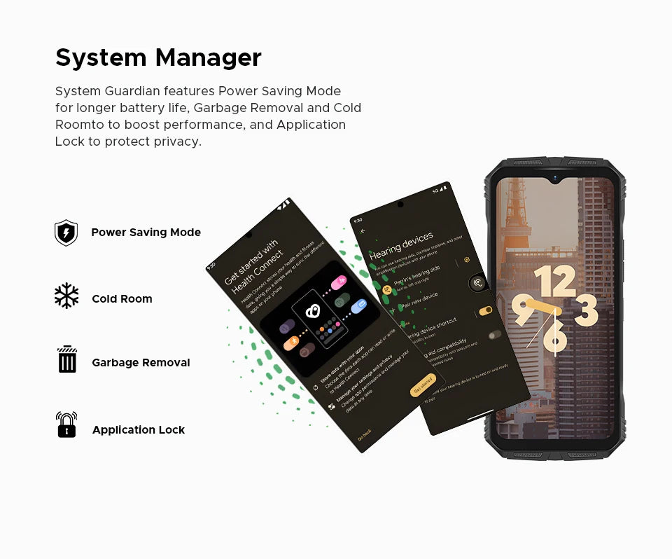 DOOGEE S118 Pro 5G Rugged Phone dimension 7050 6.6 ''FHD 120Hz 8GB RAM 512GB ROM 10800mAh Battery Cell Phone NFC Mobilephones