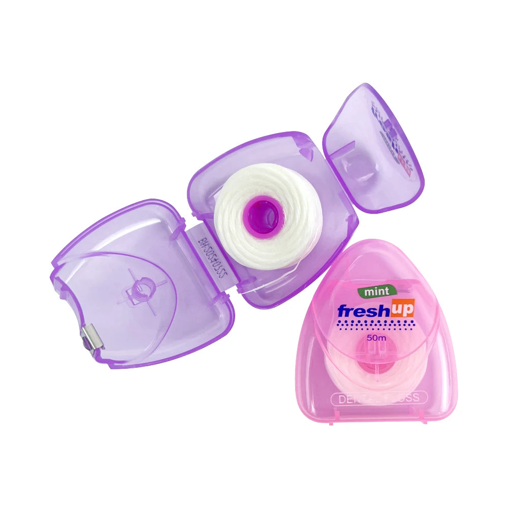 Portable Dental Floss Teeth Clean Oral Care Tooth Cleaner Teeth Gap Cleaning Polymer 50M Clean Wire Mint Toothpick Cleaning