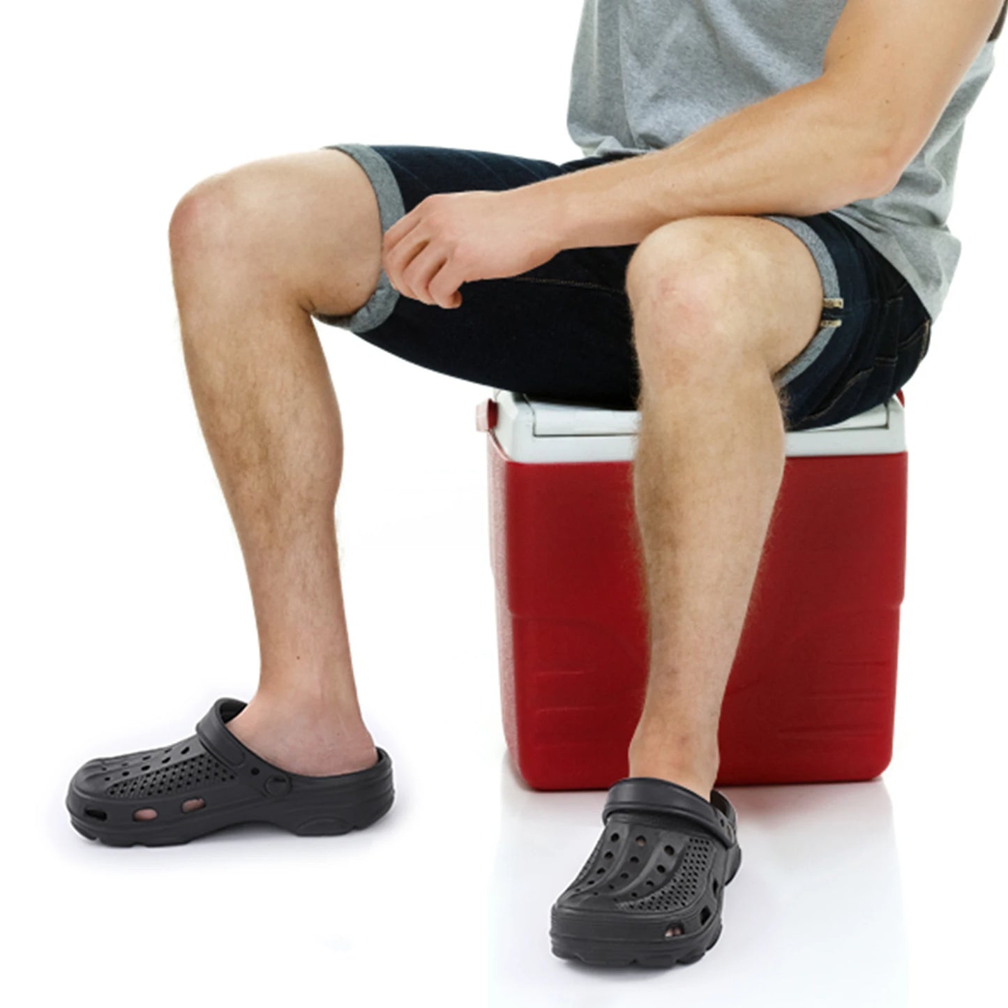 Shevalues Fashion Men Clogs Slippers Casual Hole Beach Sandals Outdoor Men Garden Shoes Summer Soft Sandals Home Bathroom Slides