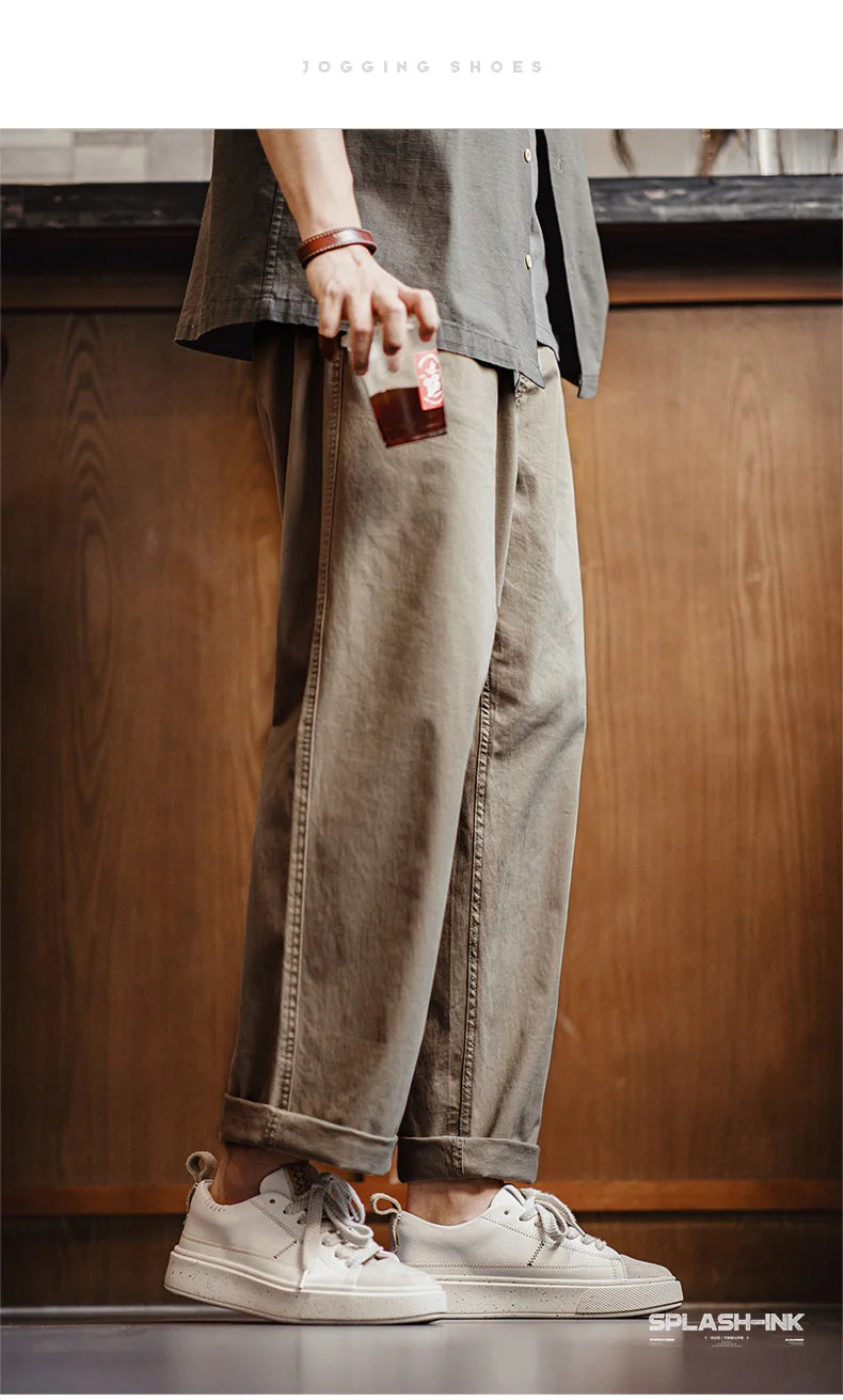 Maden Splash Ink Retro Board Shoes Men's Summer New Low Top Casual Shoes Versatile Rubber Thick Bottom Board Shoes Sneakers