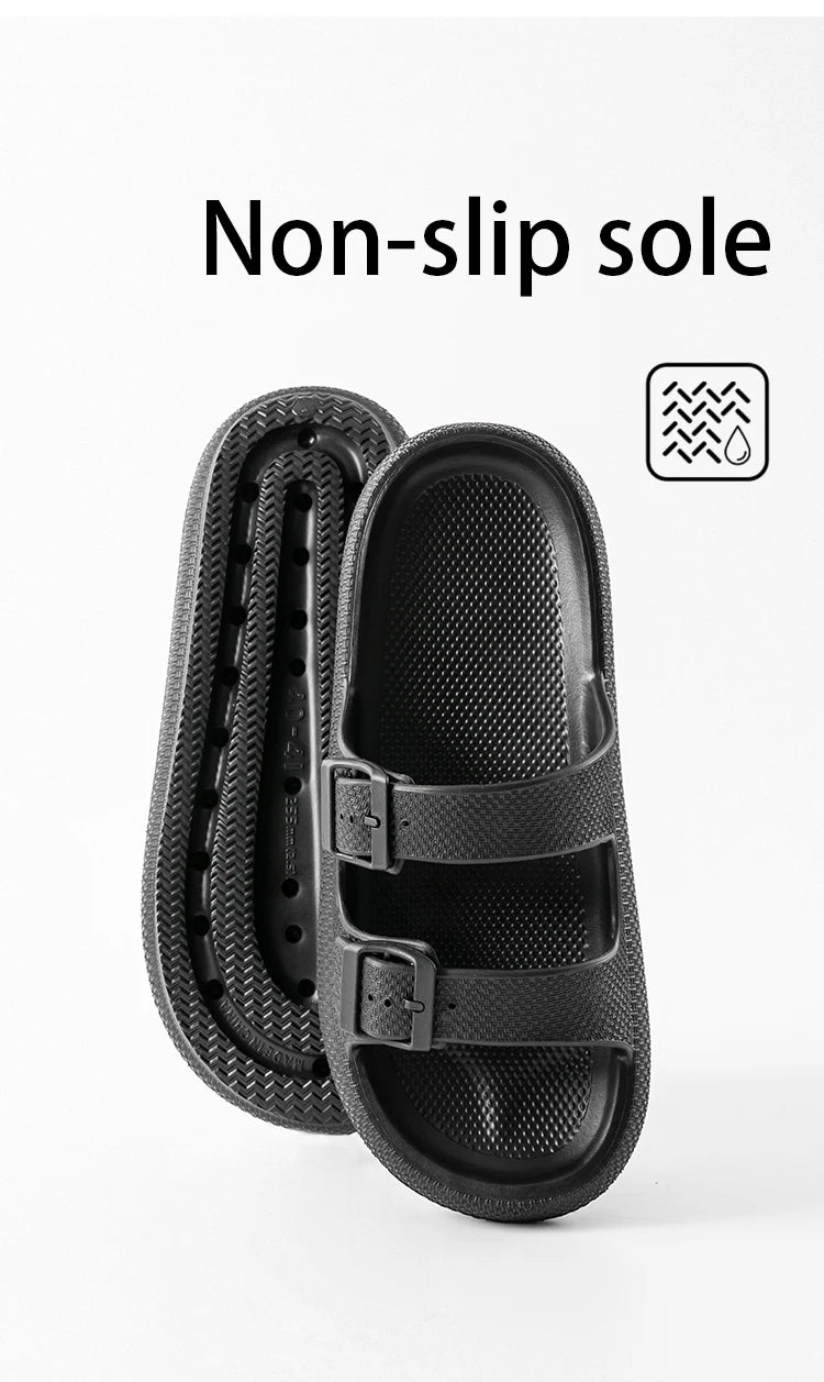 2025 New Men's Outdoor Fashion Thick Sole Sandals - Non-Slip Shower Slippers for Bathroom, Lightweight Comfortable House Slipper