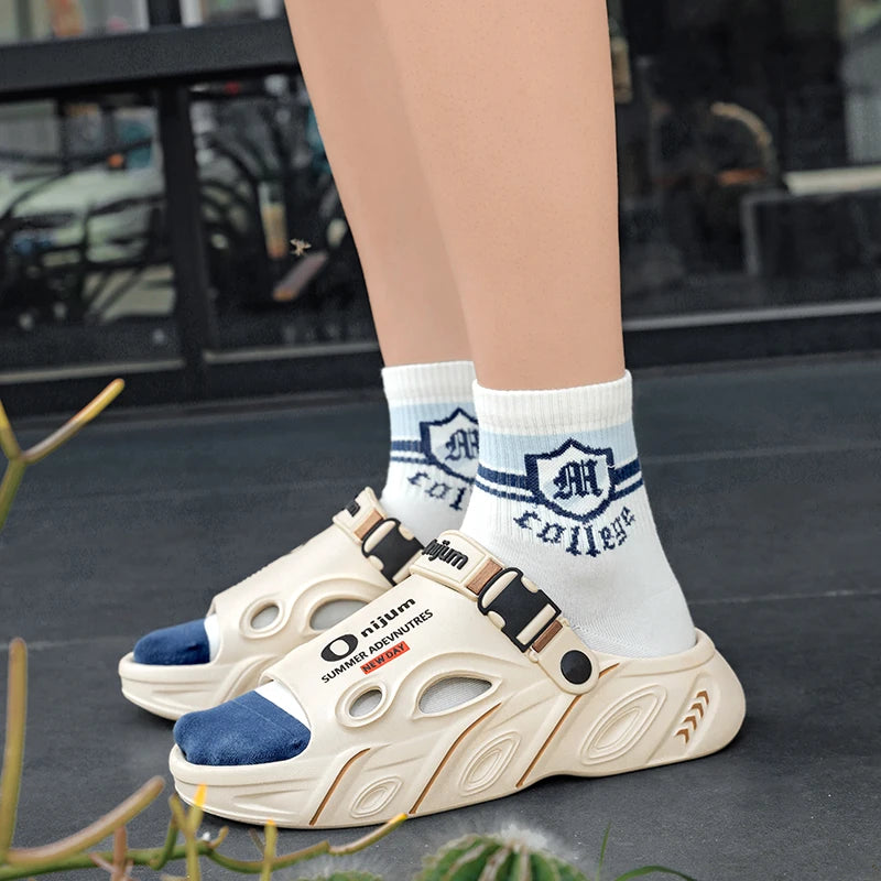 2025 New Men Slippers Summer Slides Dual-purpose Sandals EVA Soft-sole Unisex Men Women Indoor Outdoor Walking Beach Shoes